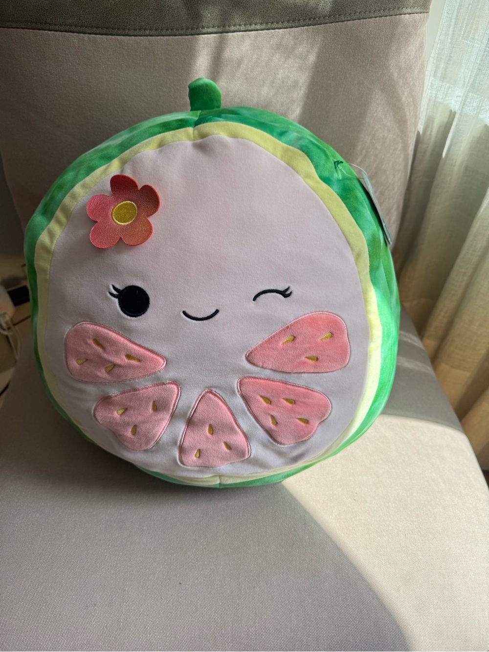 NWT Squishmallows 16” Lena the Guava Pink Fruit Plush Toy